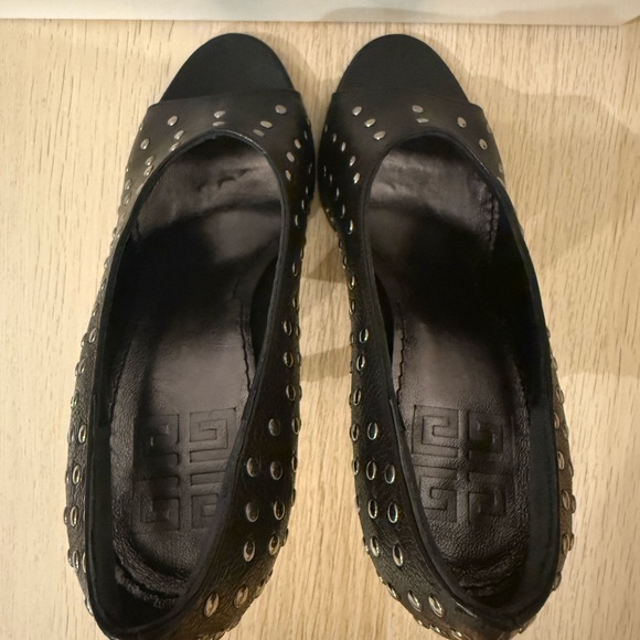 Givenchy Black Leather Studded Heels - Picture 8 of 13